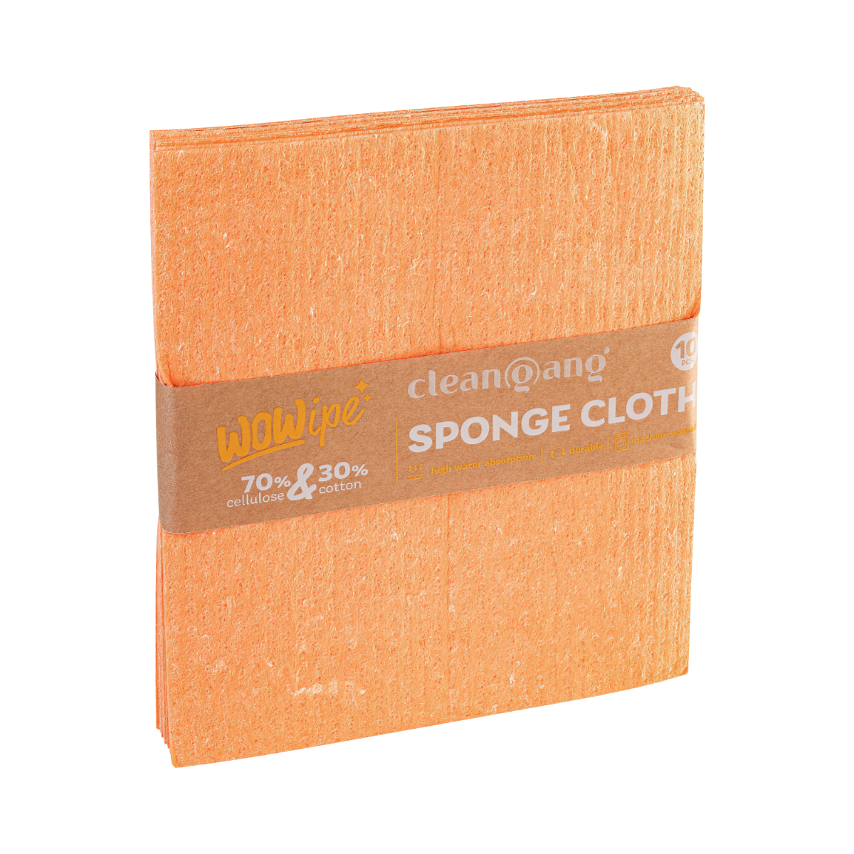 Schwammtuch orange, 10 Stück